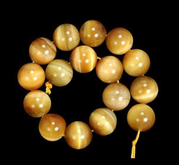 Golden Tiger Eye Gemstone Round Beads, 6mm 8mm 10mm 12mm Natural Stone Beads, Jewelry Loose Beads
