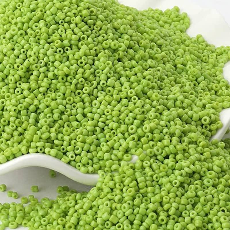 Green Opaque japanese seed beads, 2mm 12/0 Miyuki Delica small glassa Austria round beads, 1000pcs