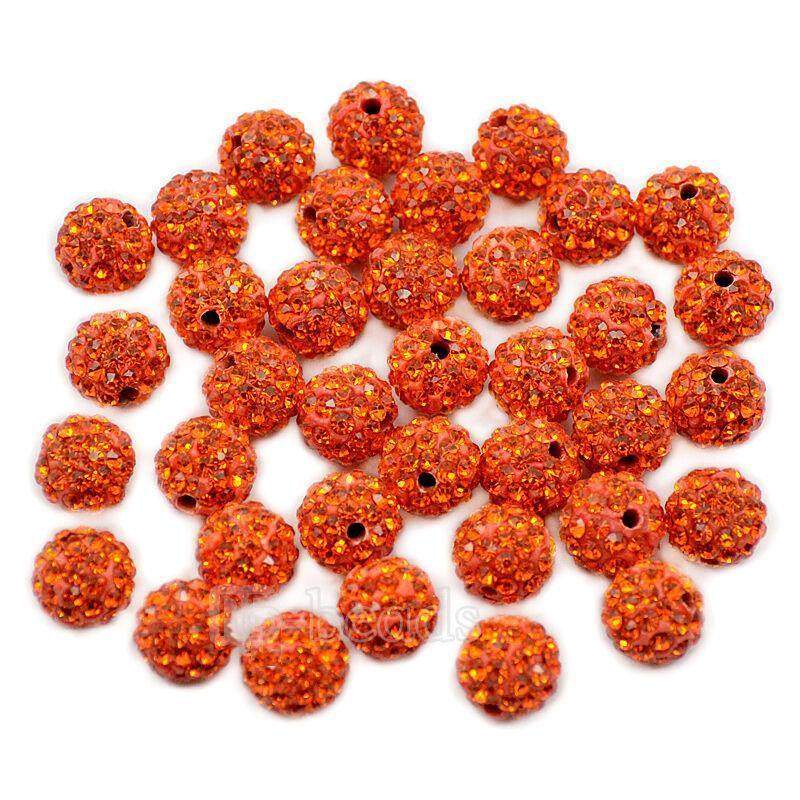 Hyacinth Crystal Rhinestone Round Beads, 6mm 8mm 8mm 10mm 12mm Pave Clay Disco Ball Beads, Chunky Bubble Gum Beads, Gumball Acrylic Beads