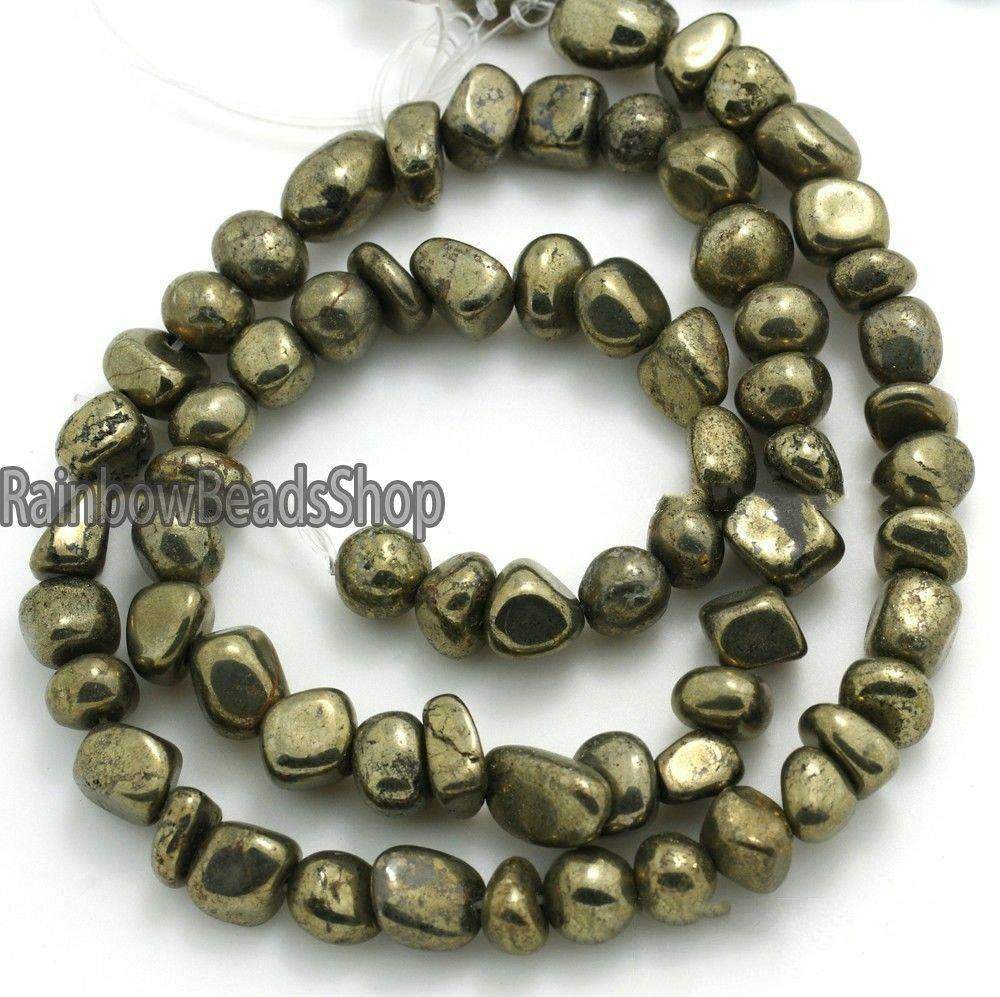 Iron pyrite freeformed nugget stone natural beads, 3x5mm 4x6mm 8x10mm 10x12mm loose spacer jewelry gemstone bead, 15.5'' strand