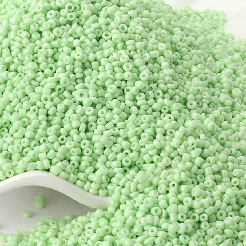 Light green Opaque japanese seed beads, 2mm 12/0 Miyuki Delica small glassa Austria round beads, 1000pcs