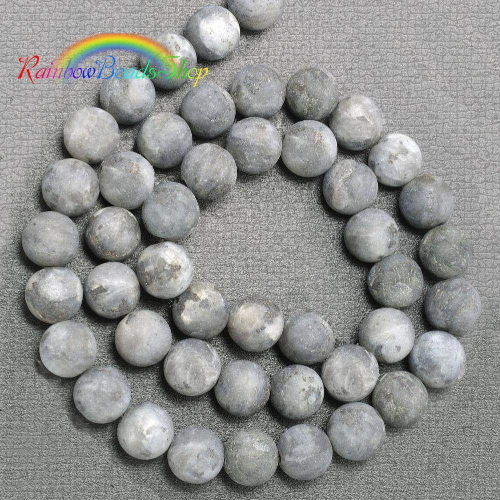 Matte larvikite Labradorite beads Beads, 4-12mm Round gemstone, 15.5'' strand
