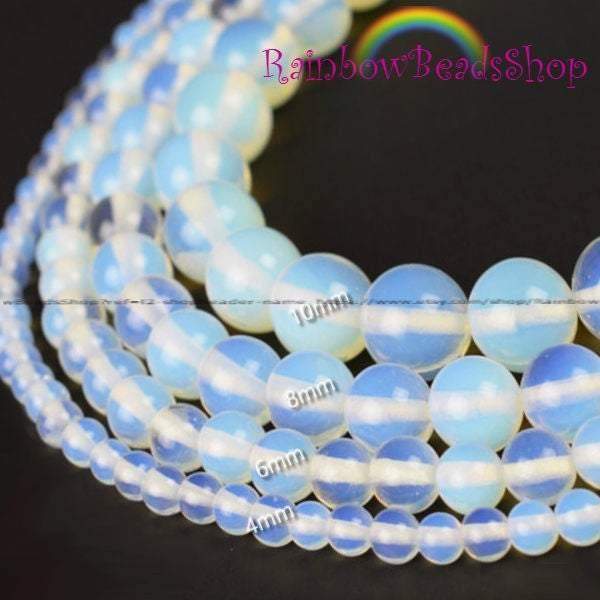 Moonstone Beads, Opalite Gemstone Beads, 4-12mm