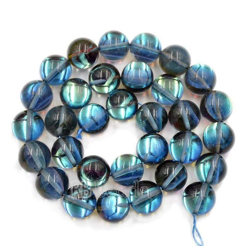 Mystic Gray Aura Quartz Beads loose Holographic Quartz Beads, Jewelry Rainbow AB Beads 6mm 8mm 10mm 12mm beads