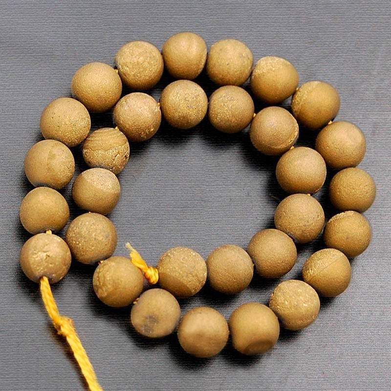 Natural Agate Druzy Round Beads, 6-16mm, 15.5'' full strand