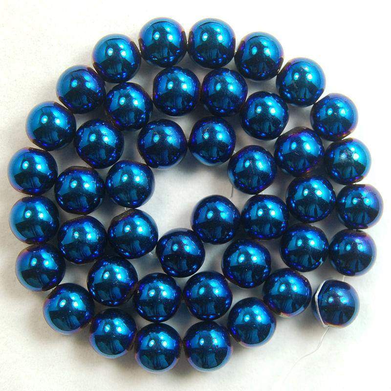 Magnetic Hematite Beads, 10mm Round