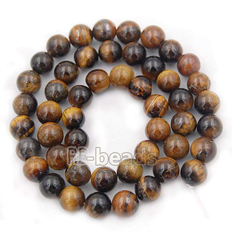 Natural Brown Yellow Tiger Eye Beads, Gemstone Beads, Jewelry Spacer Stone Round Beads, 4mm 6mm 8mm 10mm 12mm 14mm