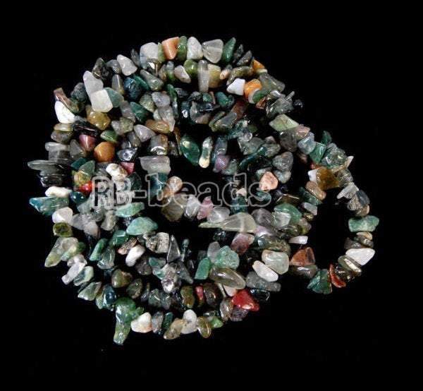 Natural Chip Indian Agate Beads, 5~8mm, 34 Inc per strand
