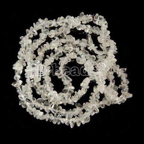 Natural Clear Crystal Quartz Chip Beads, Gemstone Spacer Beads, Polished Stone Smooth Beads, 5~8mm 34 Inc. strand, Wholesale Jewelry beads