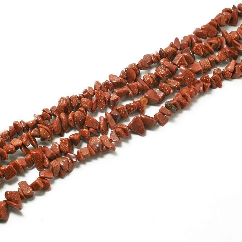Natural Golden Sand Stone Chip Beads, 5~8mm 34 Inc per strand