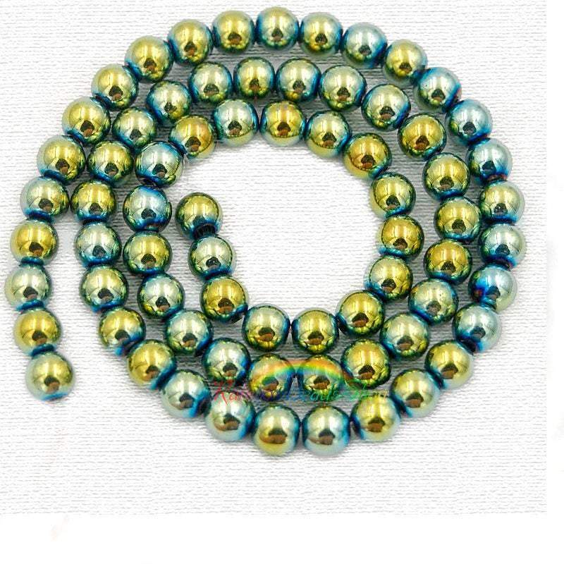 Natural Green Hematite Beads, 2-10mm Round 15.5''' full strand