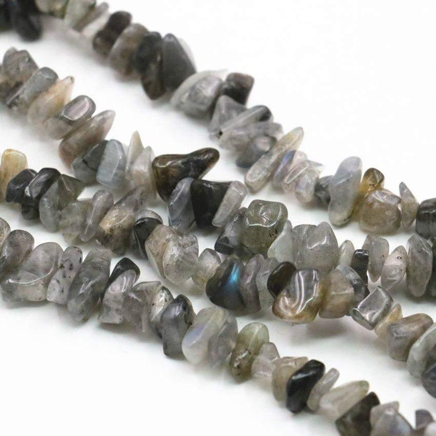Natural Labradorite Chip Beads, Gemstone Spacer, 5~8mm 34 Inc per strand