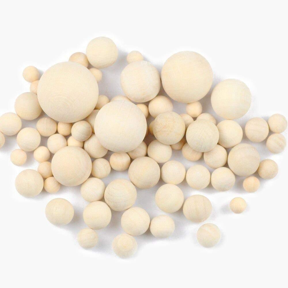 Natural large Wood Round Ball Beads, No Hole, for macrame, Eco-Friendly (Natural Color) Jewelry Beads 8/10/12/14/16/20/25/30/35/40mm