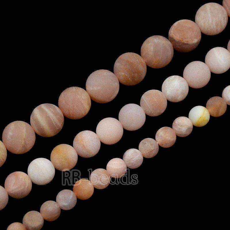 Natural Matte Frosted goldstone Sunstone Beads, 4-10mm 15.5'' inch strand