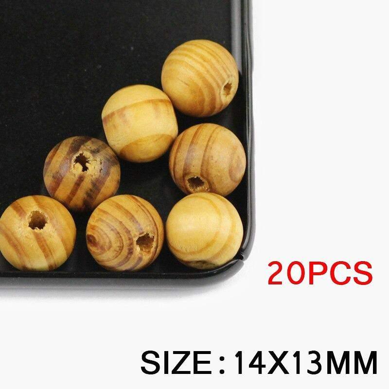 Natural Pine Wood Beads Round Craft Loose Beads for DIY Handmade 6/8/10/12/14MM