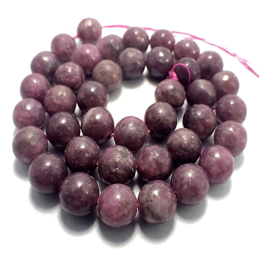Natural Purple Lepidolite beads, Gemstone, 15''5 strand 4-12mm