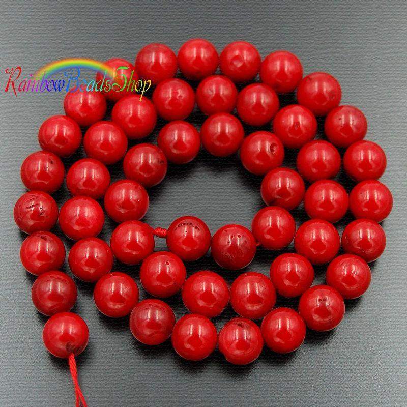 Natural Round Red Coral Beads, from 2 to 3mm, 15.5'' full strand