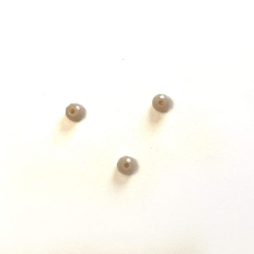 Opaque Gray Czech Crystal 4mm Faceted Round Loose Beads, 100 pcs For Bracelet Necklace Jewelry Making