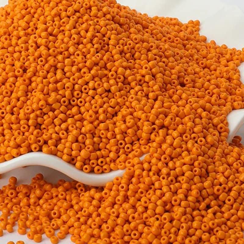 Opaque Orange (carrot) Toho Seed Beads, round assorted toho beads, 2mm delica beads, japanese small glass Austria beads, 1000pcs