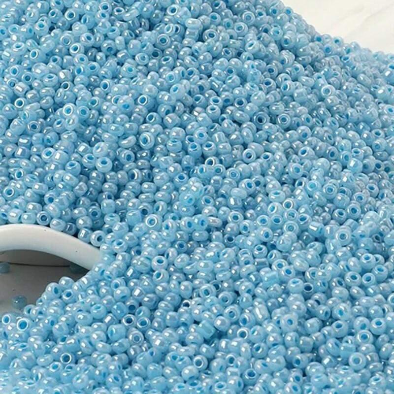 Pearl blue Miyuki Delica seed beads, 2mm 12/0 small glass Austria japanese round beads, 1000pcs