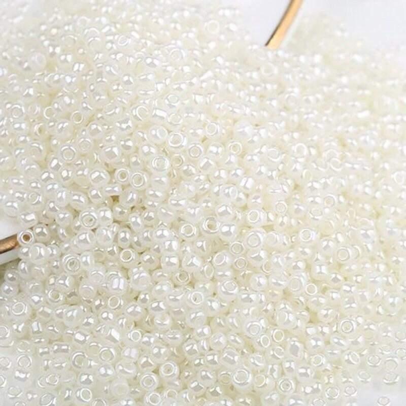 Pearl White Miyuki Delica seed beads, 2mm 12/0 small glass Austria japanese round beads, 1000pcs