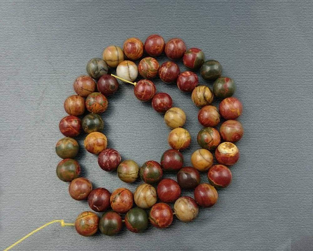 Picasso Jasper beads, Round 4-12mm, 15.5 Full Strand