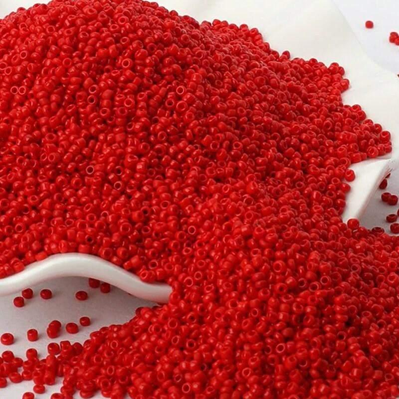 Red Opaque Red Toho Seed Beads, round assorted toho beads, 2mm delica beads, japanese small glass Austria beads, 1000pcs