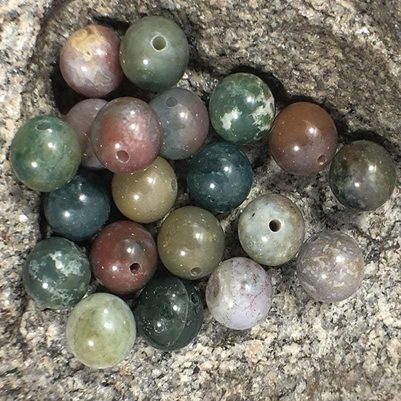 Round Indian Agate beads, Wholesale lot, 4-12mm 5-200pcs