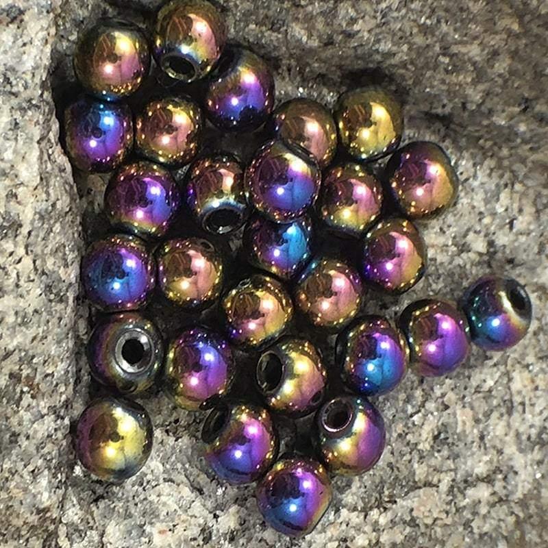 Round Multi-color Hematite beads, Wholesale Lot, 4-12mm 5-200pcs