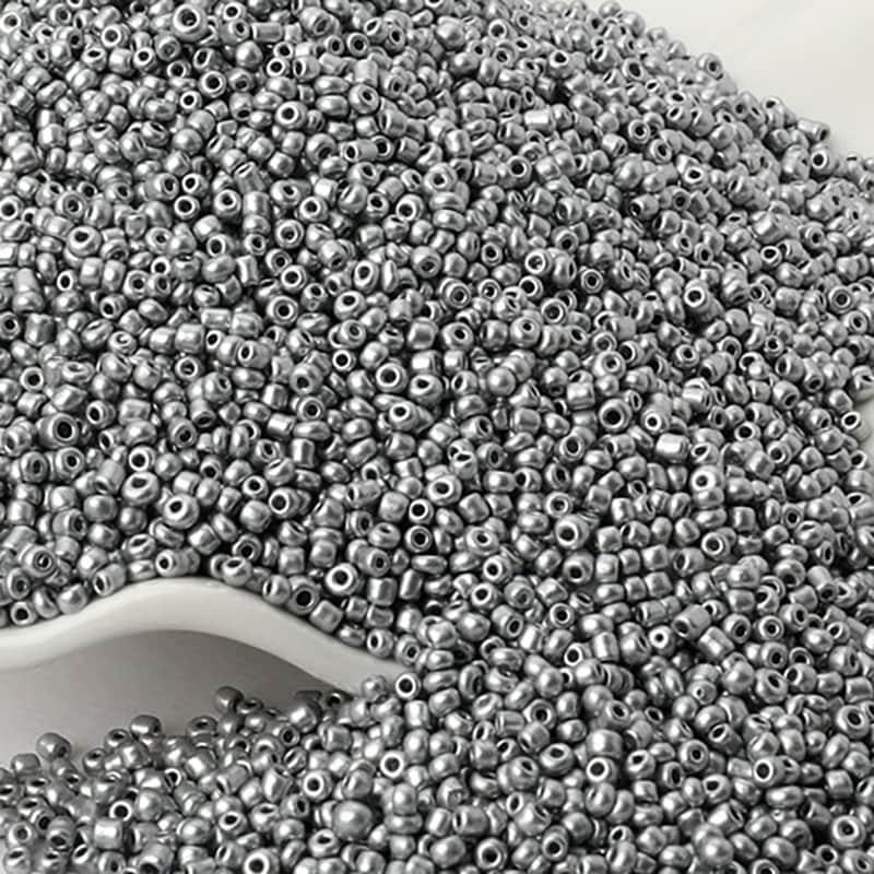 Silver gray Opaque japanese seed beads, 2mm 12/0 galvanized Miyuki Delica small glass Austria round beads, 1000pcs