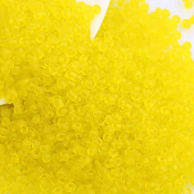 Yellow Matte Miyuki Delica Seed Beads, Frosted preciosa 2mm 12/0 glass round Austria toho beads, 1000pcs