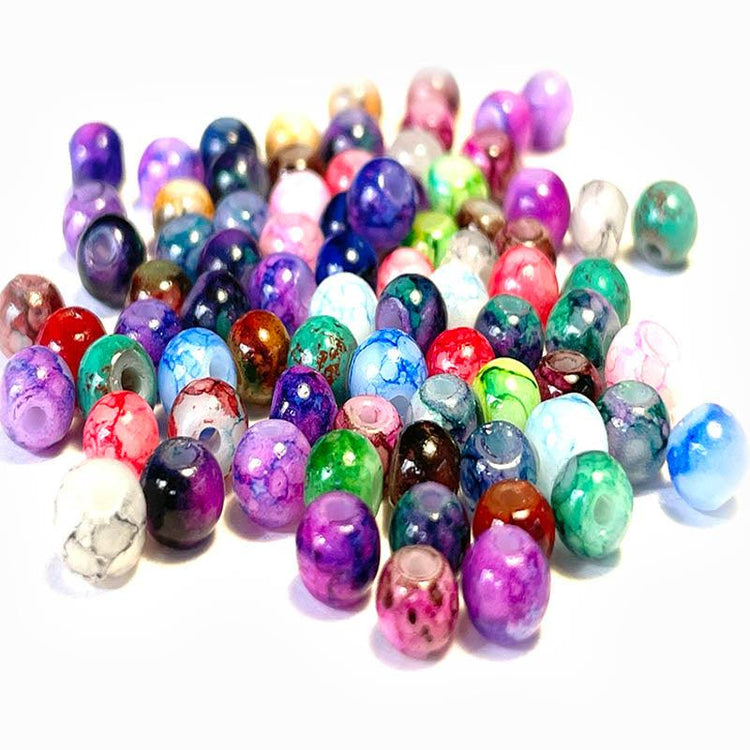 Painted Glass Beads 