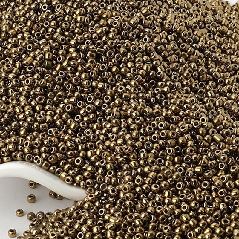 2mm Galvanized Metallic Seed Beads