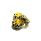 Big Hole European Rhinestone Gold Rondelle Beads