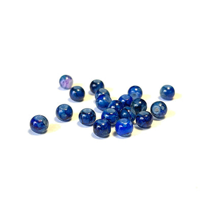 Perles de verre opaques à motifs ronds 4-10 mm