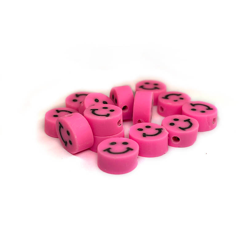 10mm Smile Face Polymer Clay Beads 😊 – RainbowShop for Craft