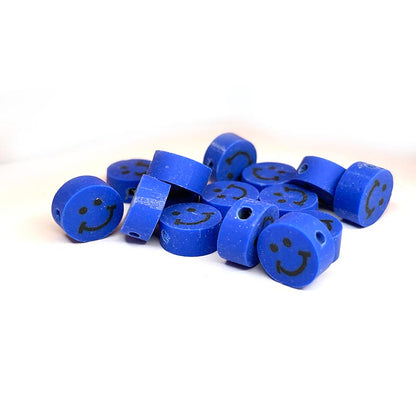 10mm Smile Face Round Polymer Clay Beads