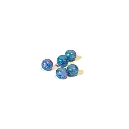 Perles de verre opaques à motifs ronds 4-10 mm