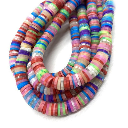 6mm Heishi Polymer Clay Beads - 16" strand