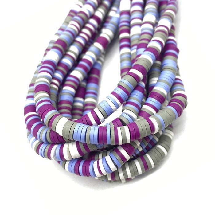  BeadTin Light Purple Opaque 8mm Heishi Disc Polymer Clay Beads  (1 Strand) : Arts, Crafts & Sewing