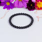 Bracelet extensible en obsidienne noire, 4-12 mm 
