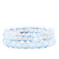 White opalite gemstone stretch bracelet, 4-12mm