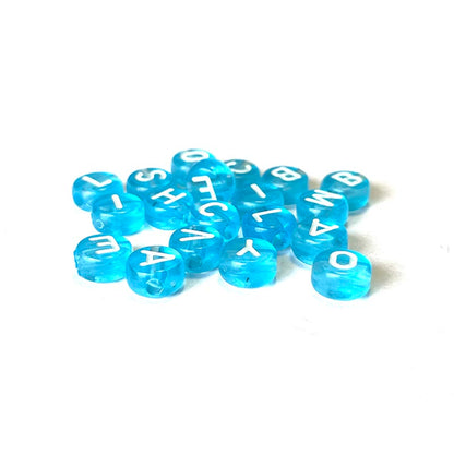 7mm Clear Acrylic Alphabet Beads, Colorful, 100pcs