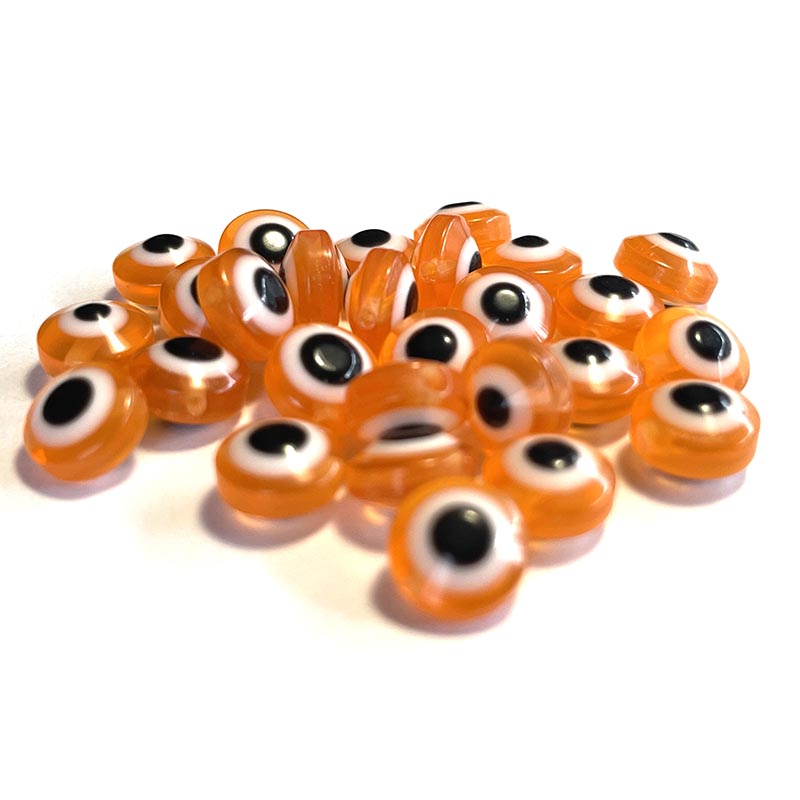 Hamsa Evil Eye Beads, 8mm
