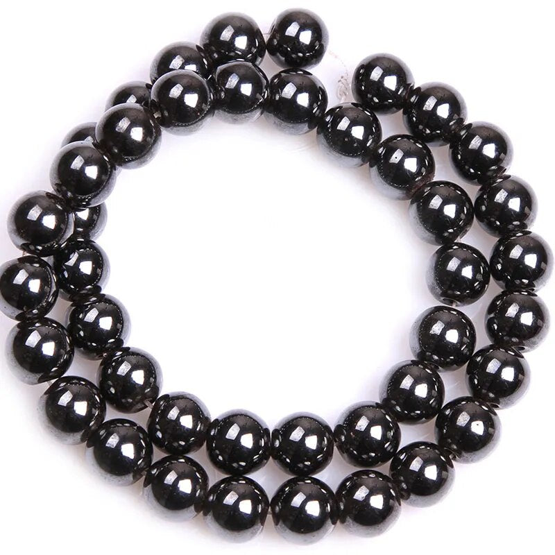 Perles d'hématite magnétiques noires
