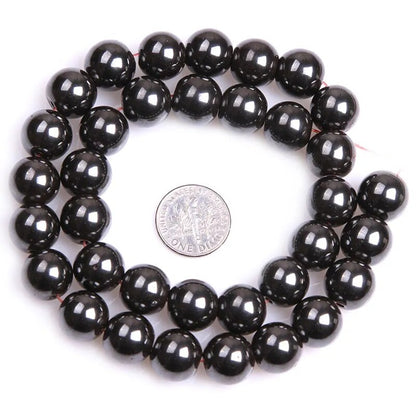 Perles d'hématite magnétiques noires