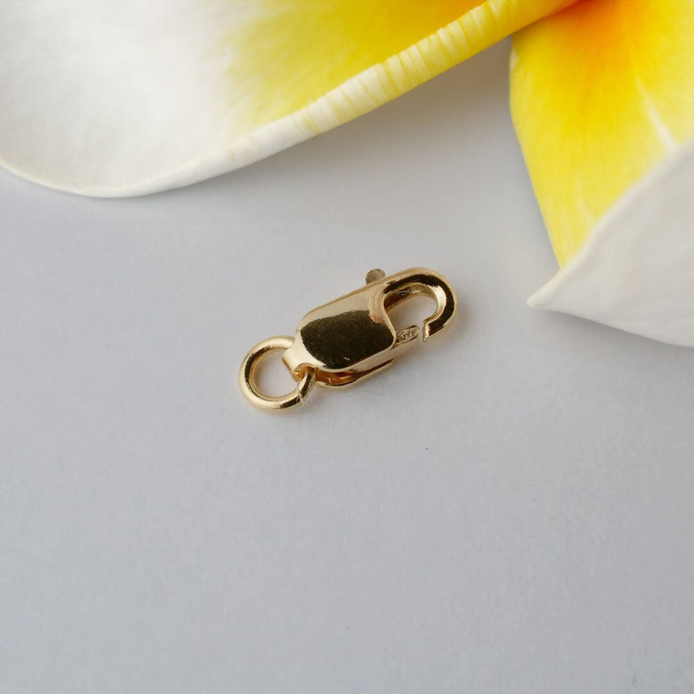 Yellow Gold Filled 10mm Lobster Claw Clasp with Open Ring