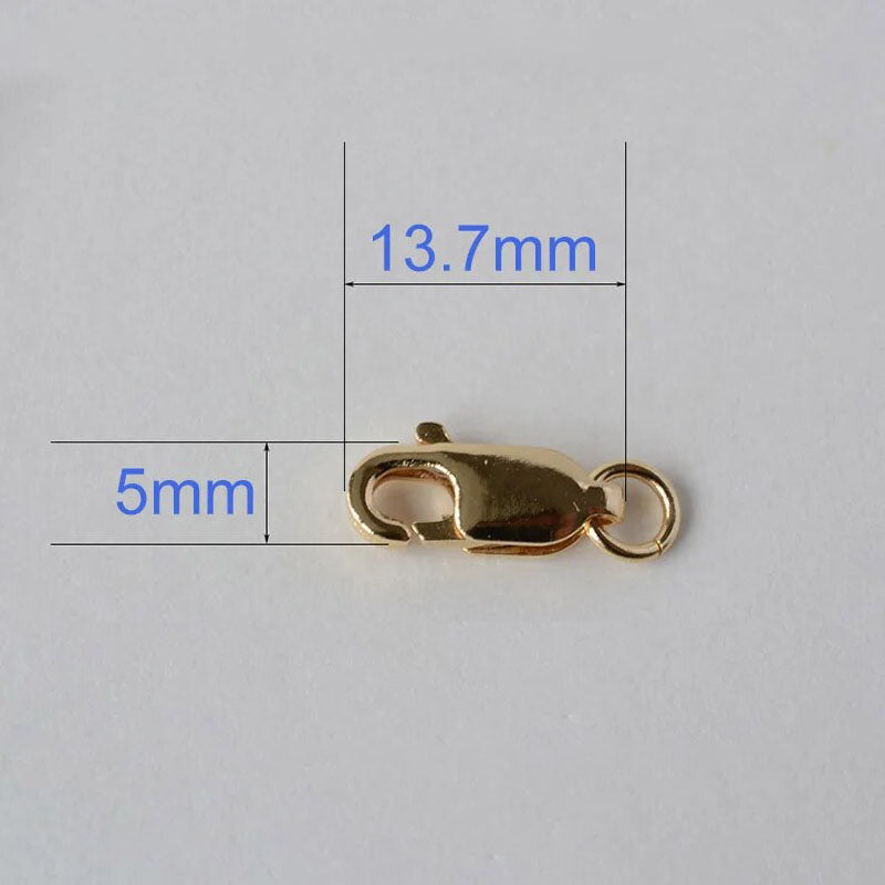 Fermoir mousqueton en or 18 carats avec tampon 750 (8-10 mm)