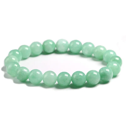 Bracelet extensible avec pierres précieuses d'aventurine verte, 4-12 mm