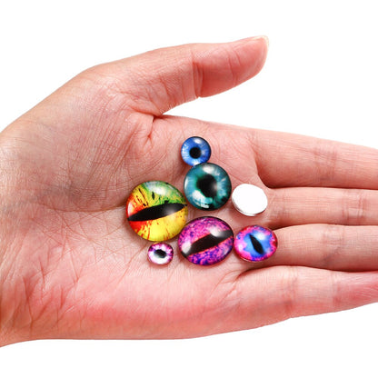 20PCS 8-20mm Mixed Colors Glass Cabochon for DIY